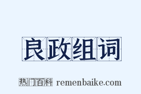 良政组词是什么意思的图片